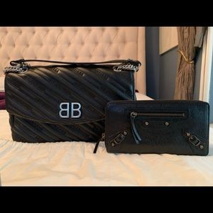 SOLD Balenciaga BB Logo Bag Leather Bag & Wallet